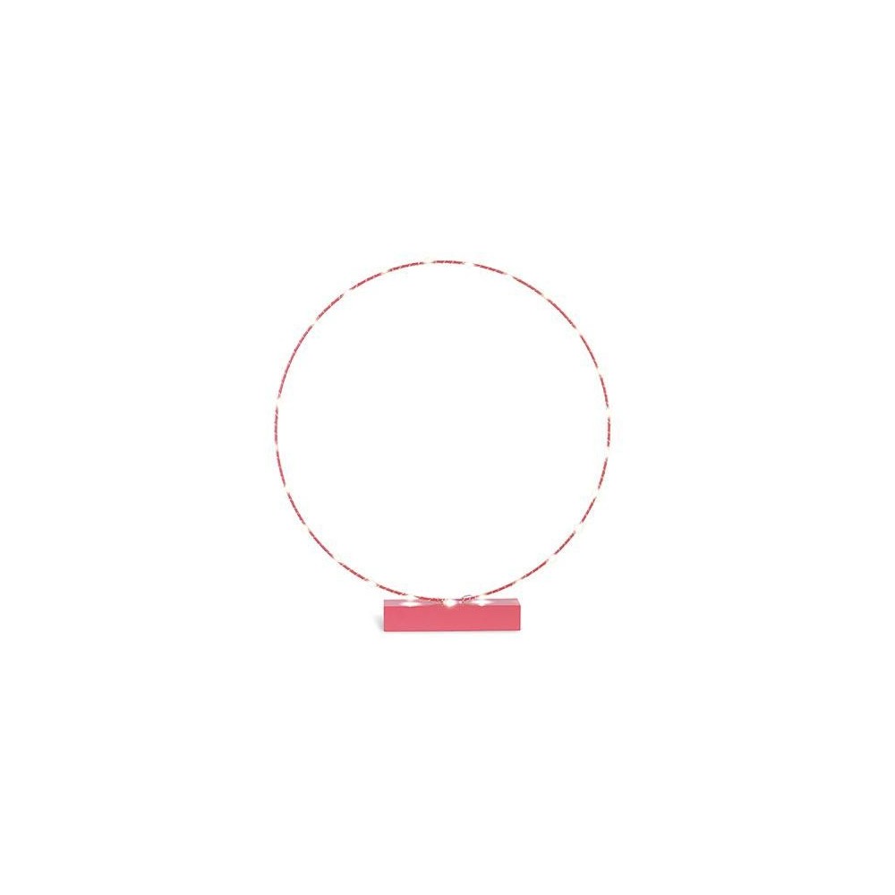 CERCHIO ROSA SU BASE CON LED D55 H60